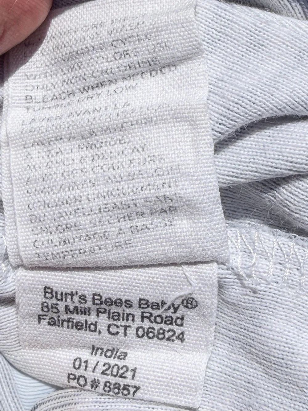 Burt’s Bees Kids Organic Cotton 2-Piece Pajama Set Chevron Gray Blue 4T Unisex